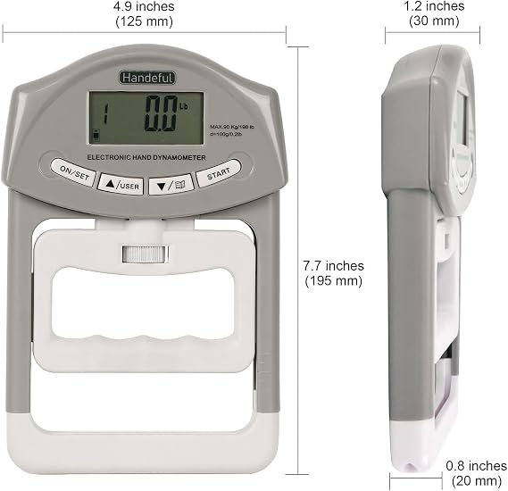 Grip Strength Tester, Hand Grip Dynamometer, Electronic Handgrip Testing for Sports Home School Use