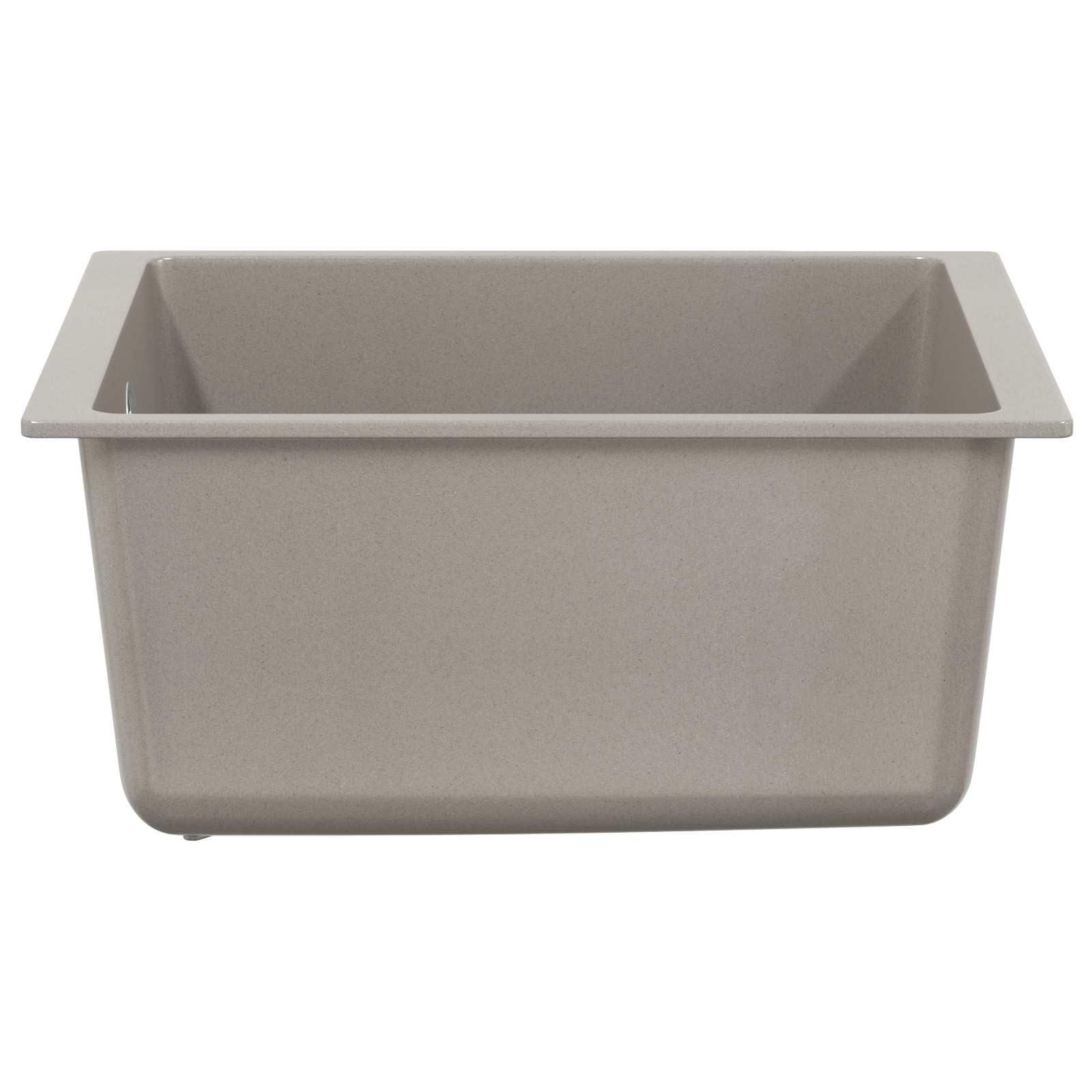 Fregadero empotrable gris 370 x 460 mm con 80% cuarzo y 20% resina, fregadero de granito con desagüe, juego de accesorios y sifón para cocina, lavadero, exterior y camping