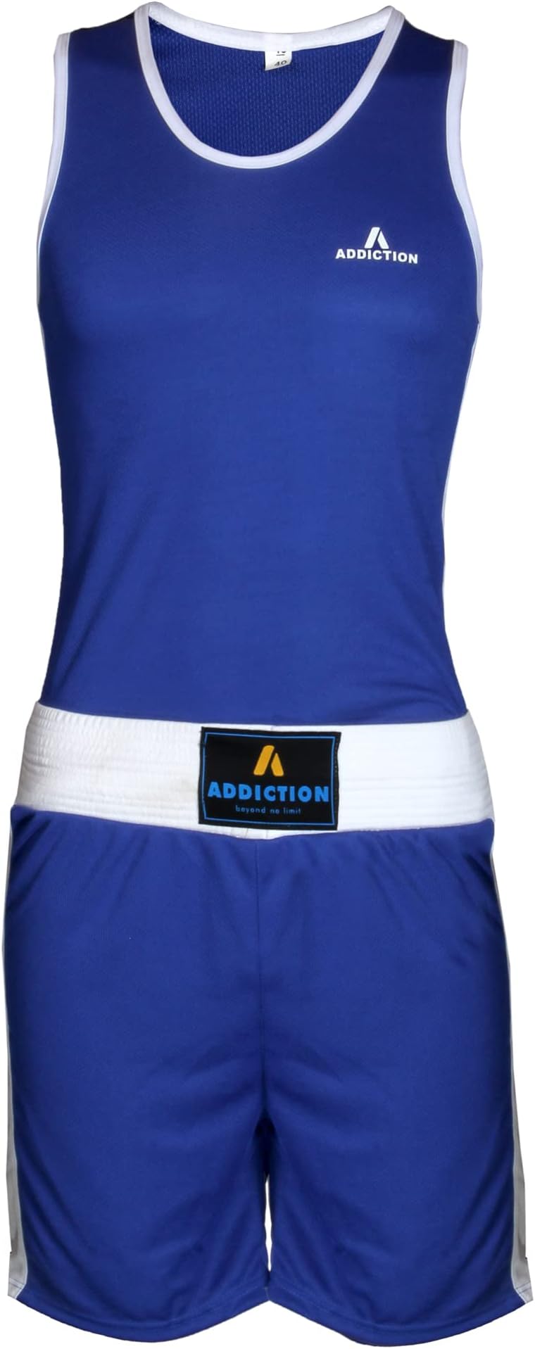 Addiction Boxing Dress Sports Boxing Men Boxing Uniform Boxing Vest & Shorts Men Boxing Dress size-28 Blue