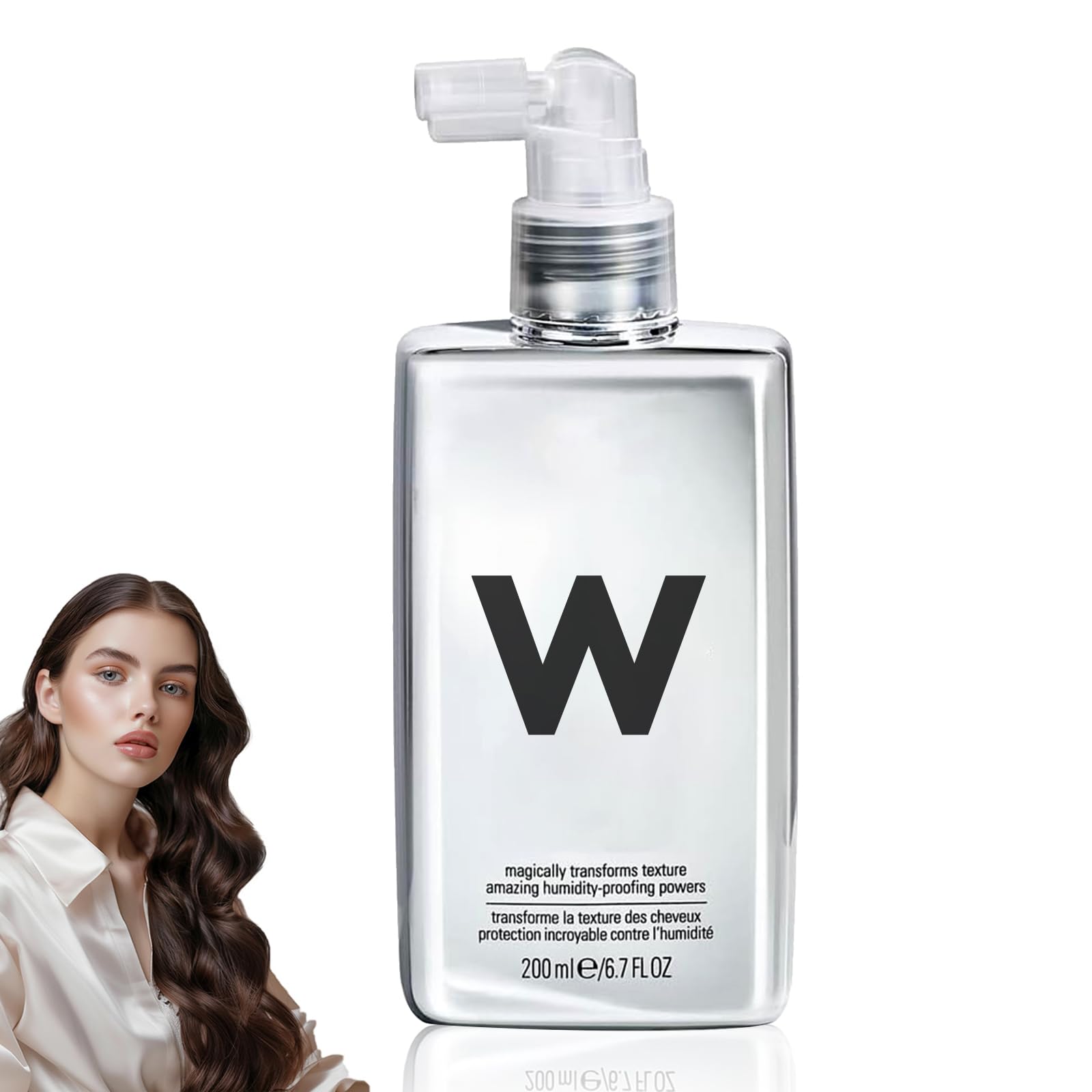 Spray anti-frisottis pour tous les types de cheveux, cheveux super lisses, protection contre la chaleur, spray brillant pour cheveux souples, 200 ml