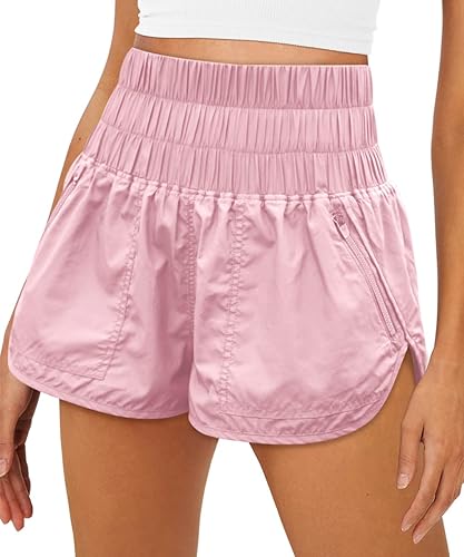 Miniatura 1 de AUTOMET Pantalones cortos deportivos de talle alto para mujer pantalones cortos elásticos casuales de verano para correr pantalones cortos de