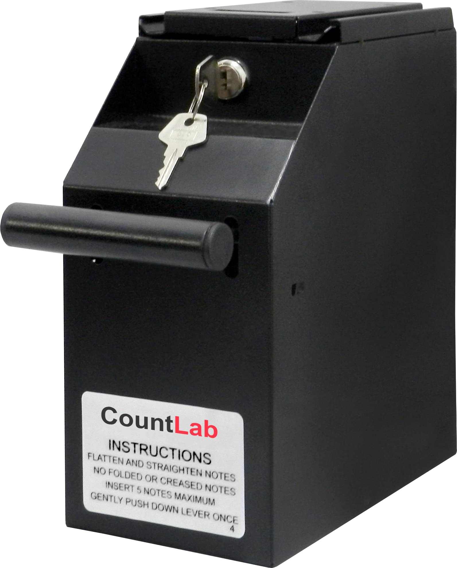 CountLab SS102 Under Counter POS Money Drop Box Safe Under Counter Security (Black)