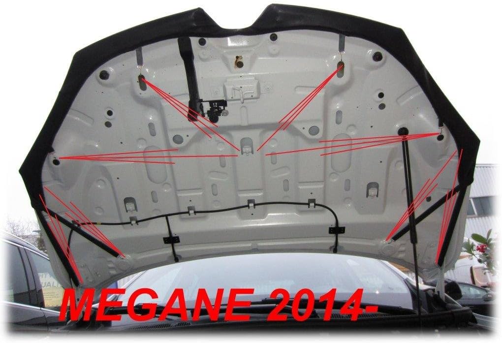 AB-00323 Hood Bra Front End Nose Mask Compatible with Renault Megane III Facelift 2014-2016 Bonnet Bra STONEGUARD Protector Tuning