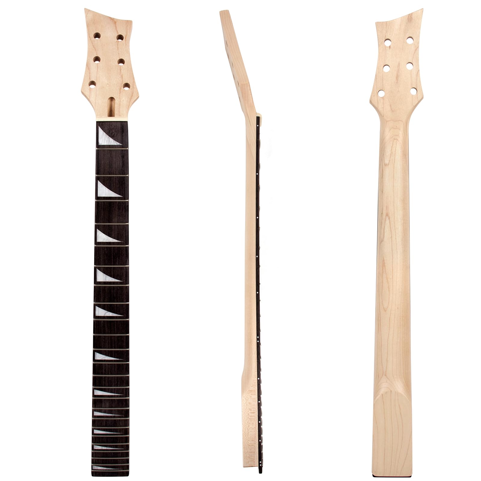 Electric Guitar Neck For ST Guitars Replacement Bolt-on C Shape Canada Maplewood (24 Fret Triangle Rosewood)