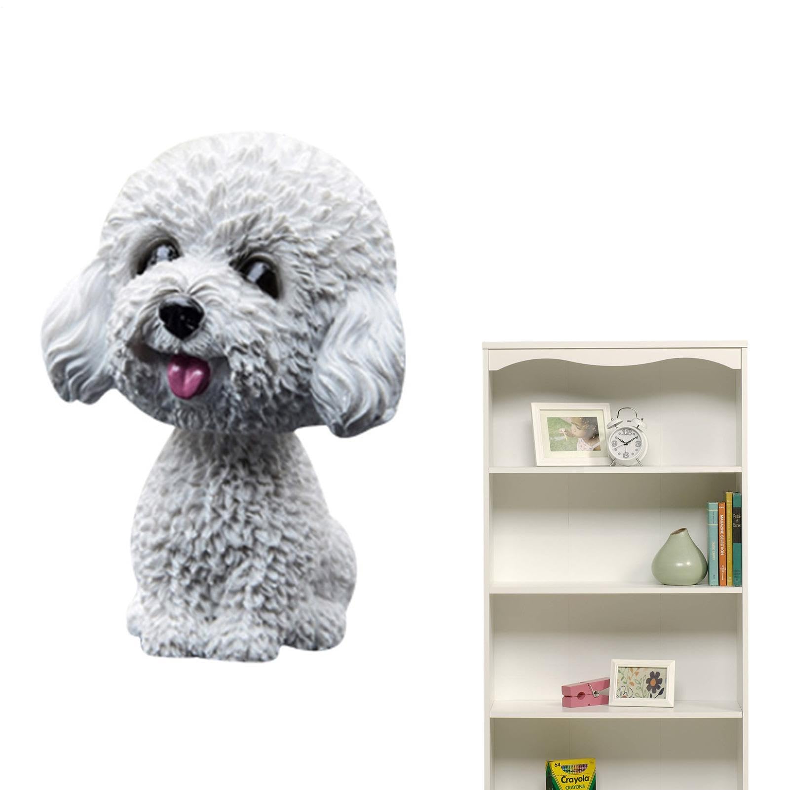 Cute Nodding Dogs For Car Dashboard, Resin Dog Bobble Head Doll Ornaments Car Interior Interior Dashboard Decoration, Simulation Shaking Head Puppy For Vehicle Desk Tabletop Decor Baby Kids