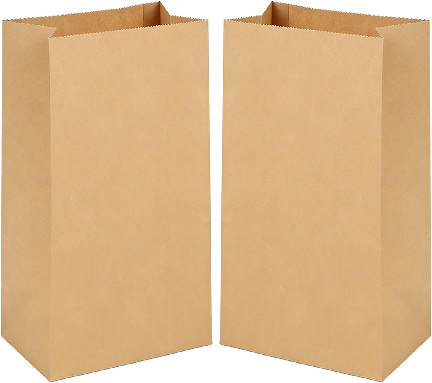 Gaoyong 100 Pieces Brown Paper Bags 12 x 7 x21.5 cm - 70 g./m2 Kraft Paper Bags for Groceries, Sandwiches & Takeaway, Birthday, Xmas Party Supplier and Wedding
