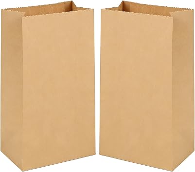 50 Pieces Small Paper Bags 9x5.5x18cm Kraft Paper Bags