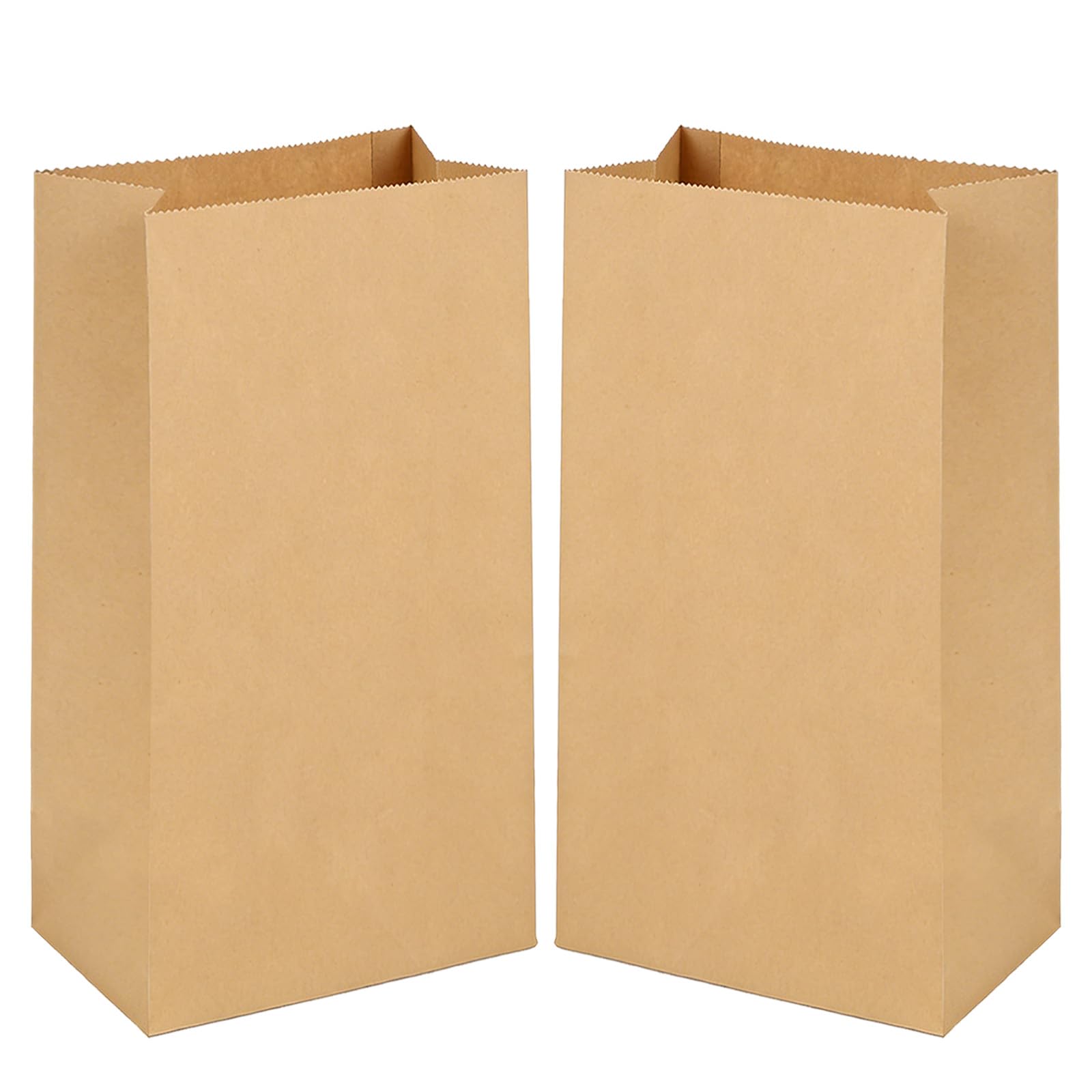 Gaoyong 100pcs Large Brown Paper Bags 20×12×30cm, Kraft Paper Food Bags for Groceries, Sandwiches Fruit Bags Party Children's Birthday — image 1