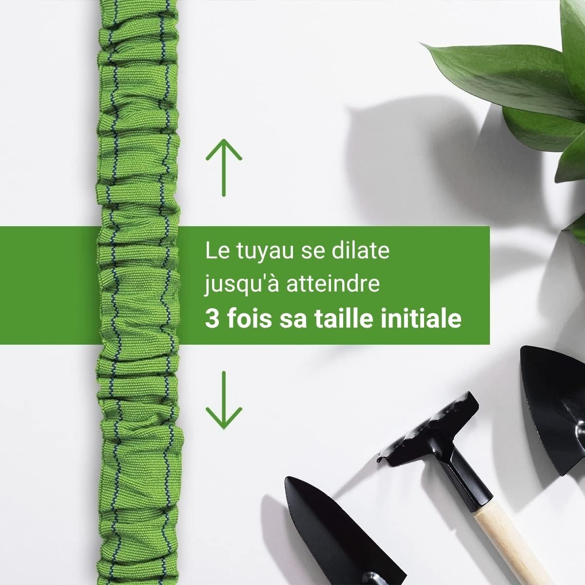 Tuyau Extensible à Pression d'Eau Xpansy C2607A 7,5 mètres Vert