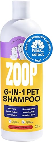 Champú y acondicionador para perros [16 onzas] Lavado de mascotas 6 en 1 totalmente natural, limpieza profunda, elimina olores, alivio de picazón,