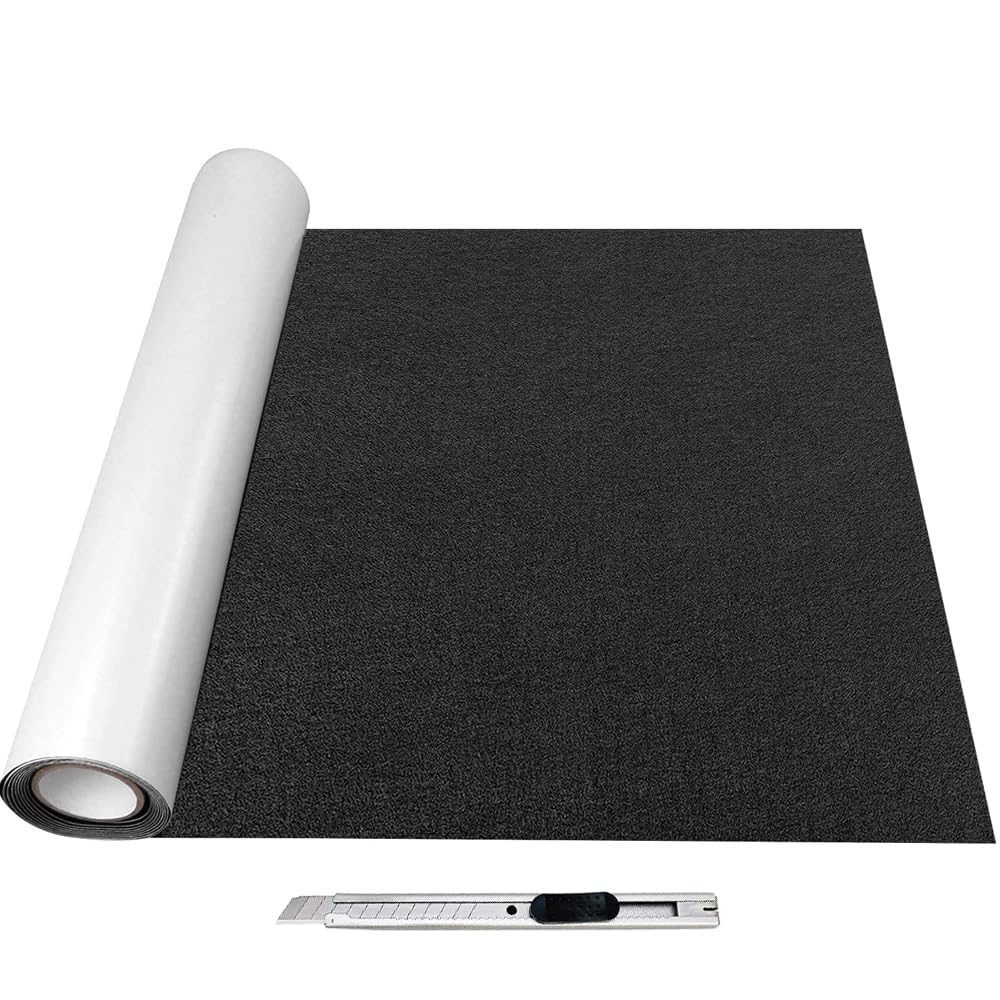 Fieltro Adhesivo Negro - 40x200cm Rollo Para Muebles, Almohadillas Antideslizantes, Suelo, Autoadhesivas Para Marco, Pata de Silla, DIY Halloween