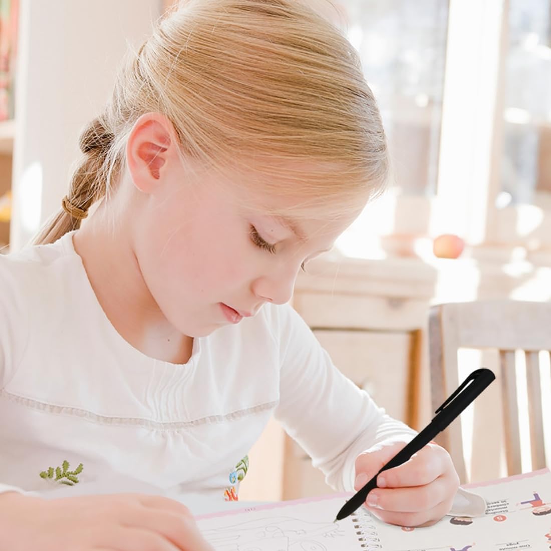 Quaderno Magico Riutilizzabile Per Bambini - 4 Pezzi, Con Scanalature, Versione Tedesca - Foto 5