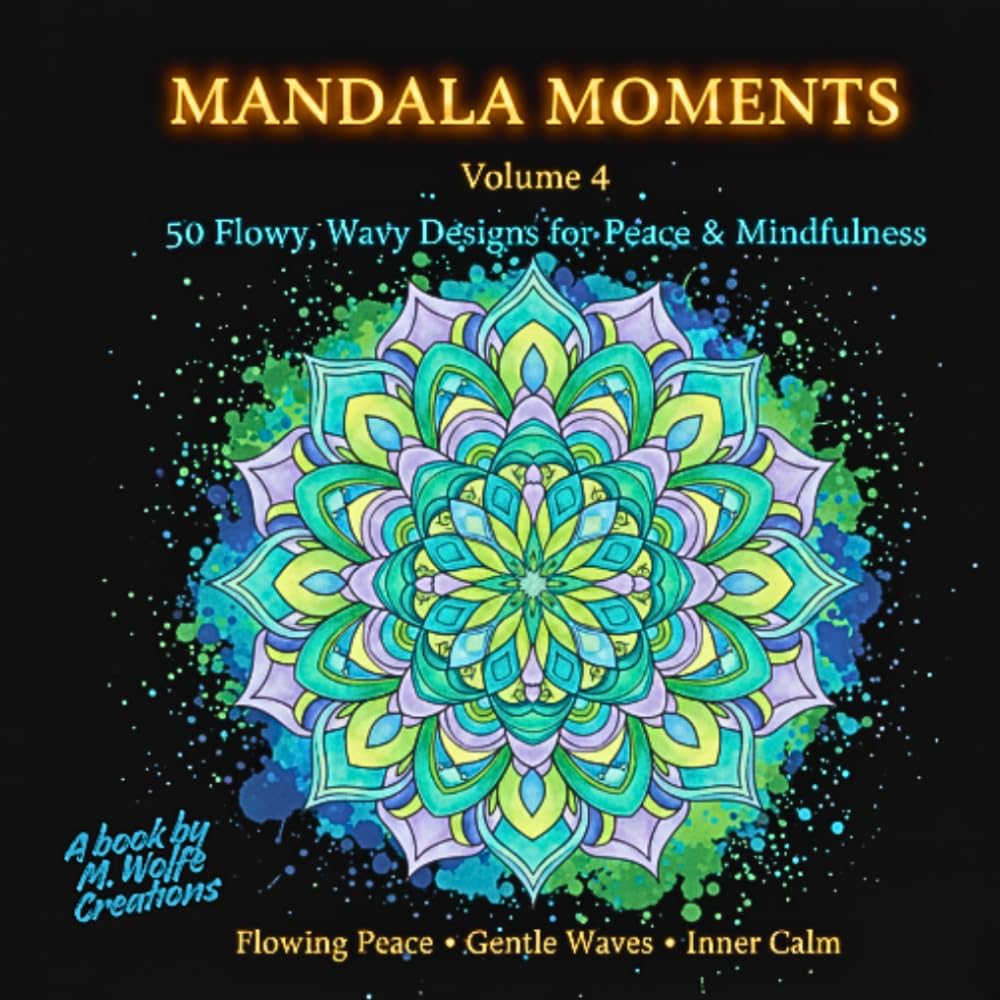 Mandala Moments – Volume 4: 50 Wave & Spiral Mandalas for Deep Calm & Creativity | Relaxing, Mindful Coloring Book for Adults & Teens (Mandala Essence)