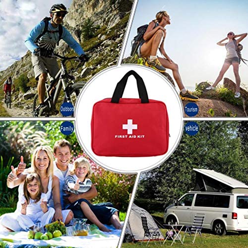 Mtghyare Red First Aid Kit Bag Empty, Empty Travel First Aid Bag Storage Compact Survival Medicine Bag For Home Office Car Businesses Camping Kitchen Sport Outdoors #TOP6
