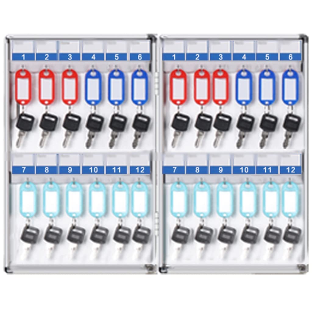 Kfgisd Silver Key Lock 4 Capacities Are Available Storage And Finishing Key Management ，Key Box(24 Keys)