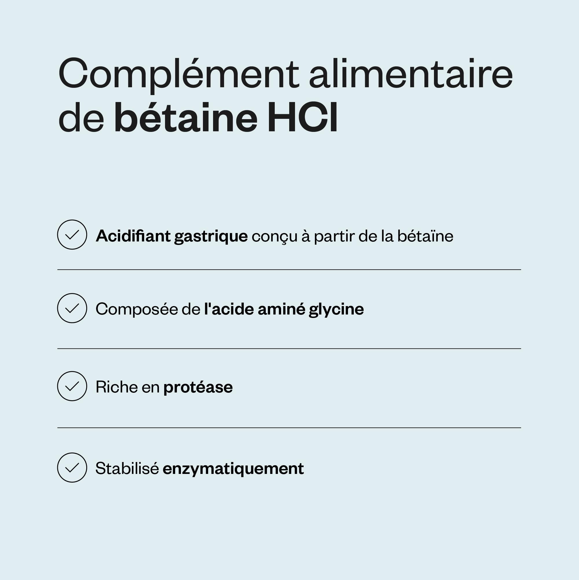 Betaine HCI - Aide à la Digestion, à l’Absorption des Nutriments, à la Détoxication et à la Baisse d’Acidité Gastrique - Acidifiant Gastrique Naturel - Vegan - SuperSmart