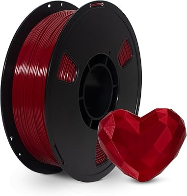 17 – JAREES PLA Filament 1.75mm Ruby Red 1KG, Clog-Free 3D Printer Filament Dimensional Accuracy +/- 0.02mm, High Speed Printing 1kg Spool(2.2lbs…