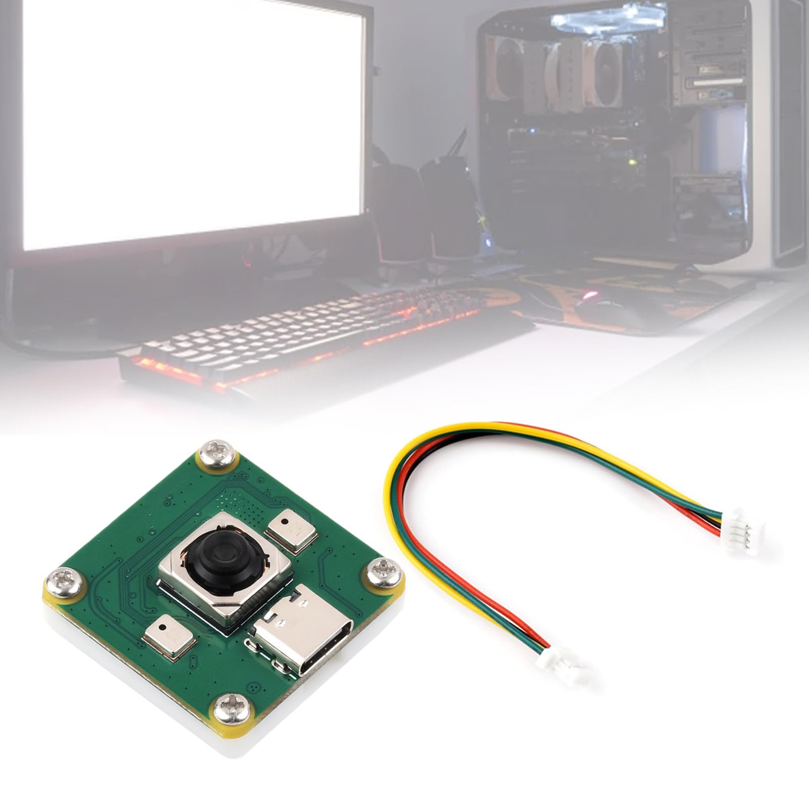 Webcam 30fps Sensori IMX378 da 12 Fotocamera USB con Messa a Fuoco Automatica Lente distorsione per Trasmissione videoconferenze Webcam con Microfono