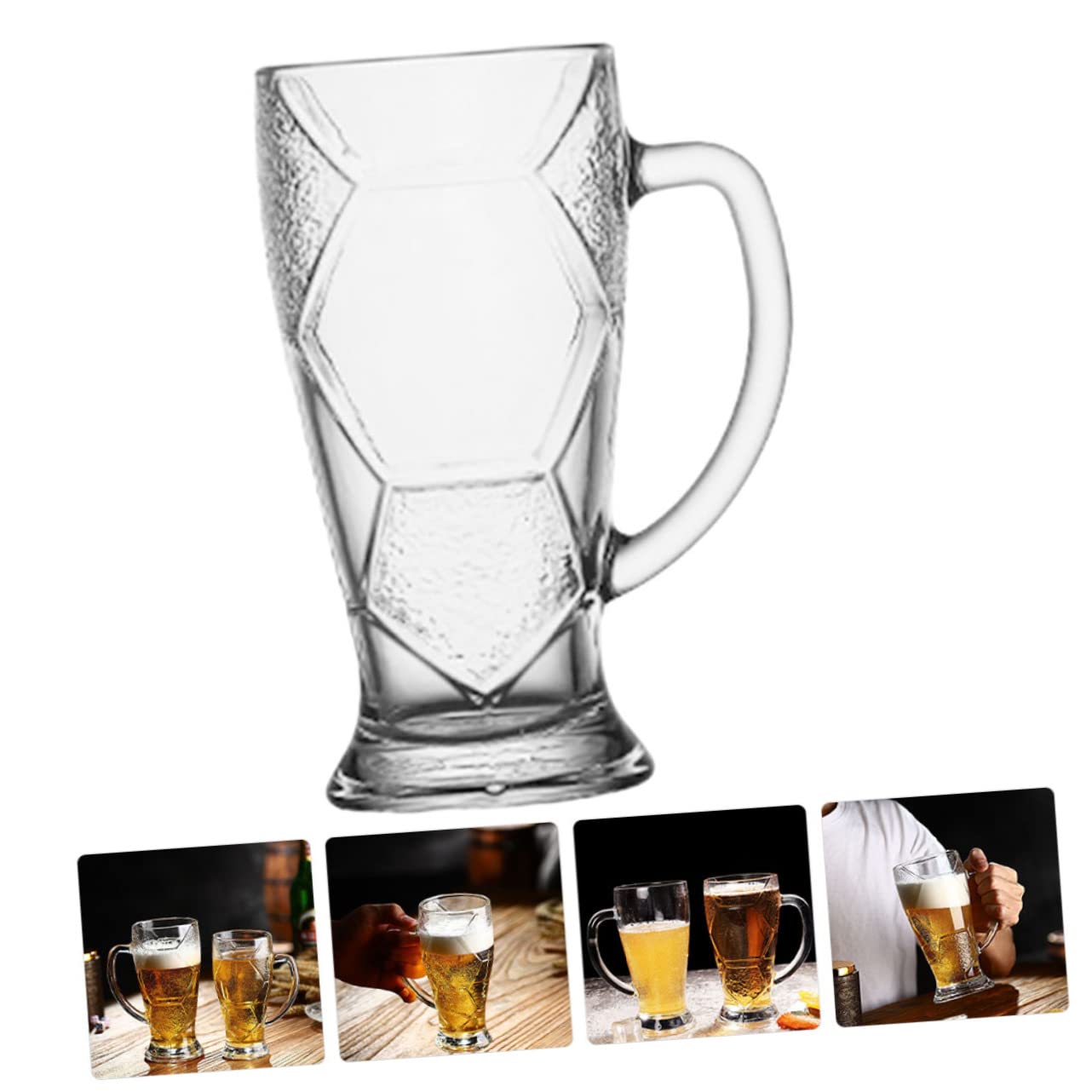 Alipis 3 Piezas De Jarra De Cerveza Transparente Taza De Cerveza Reutilizable Tazas De Agua Exquisita Taza De Cerveza Tazas Transparentes Accesorio De Bar Jarra De Cerveza Vaso De
