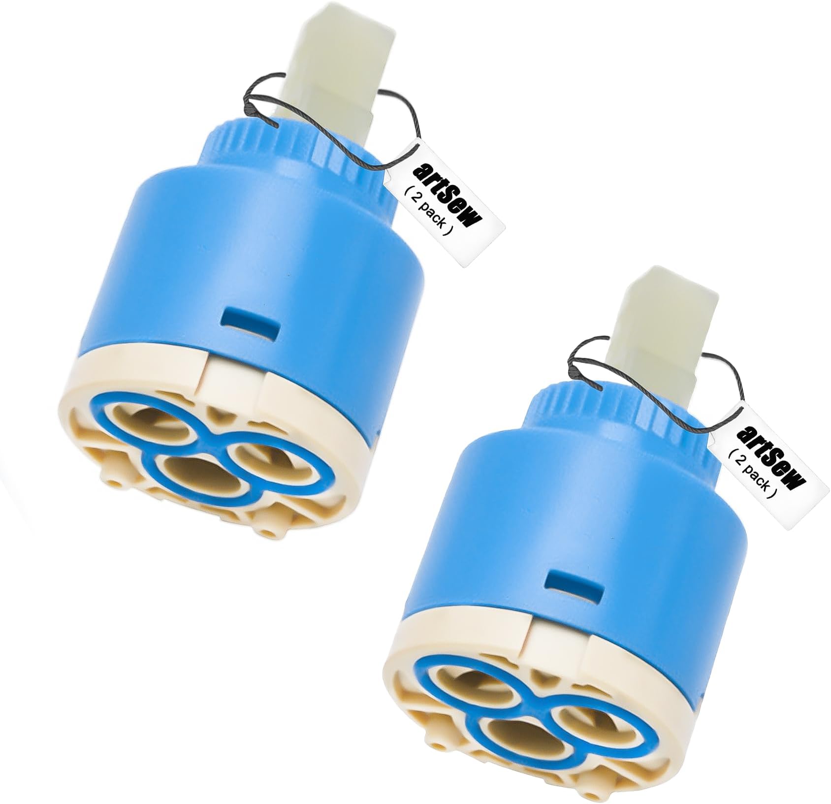 35mm Faucet Cartridges Replacement Parts Bathroom Shower Head Single Handle Faucet Water Ceramic Valve Pressure Balancing Kitchen (2 Pack)