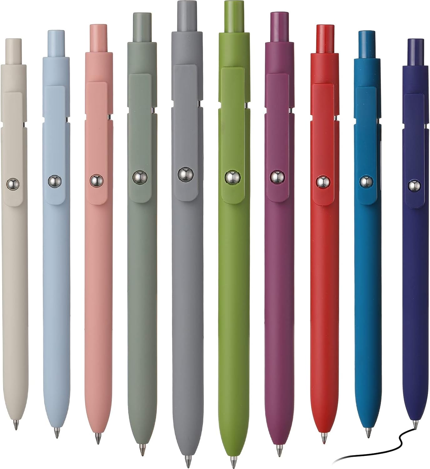 10 Pcs Gel Ink Pens Quick Black Dry Ink Pens Fine Point Retractable Gel Ink Pens