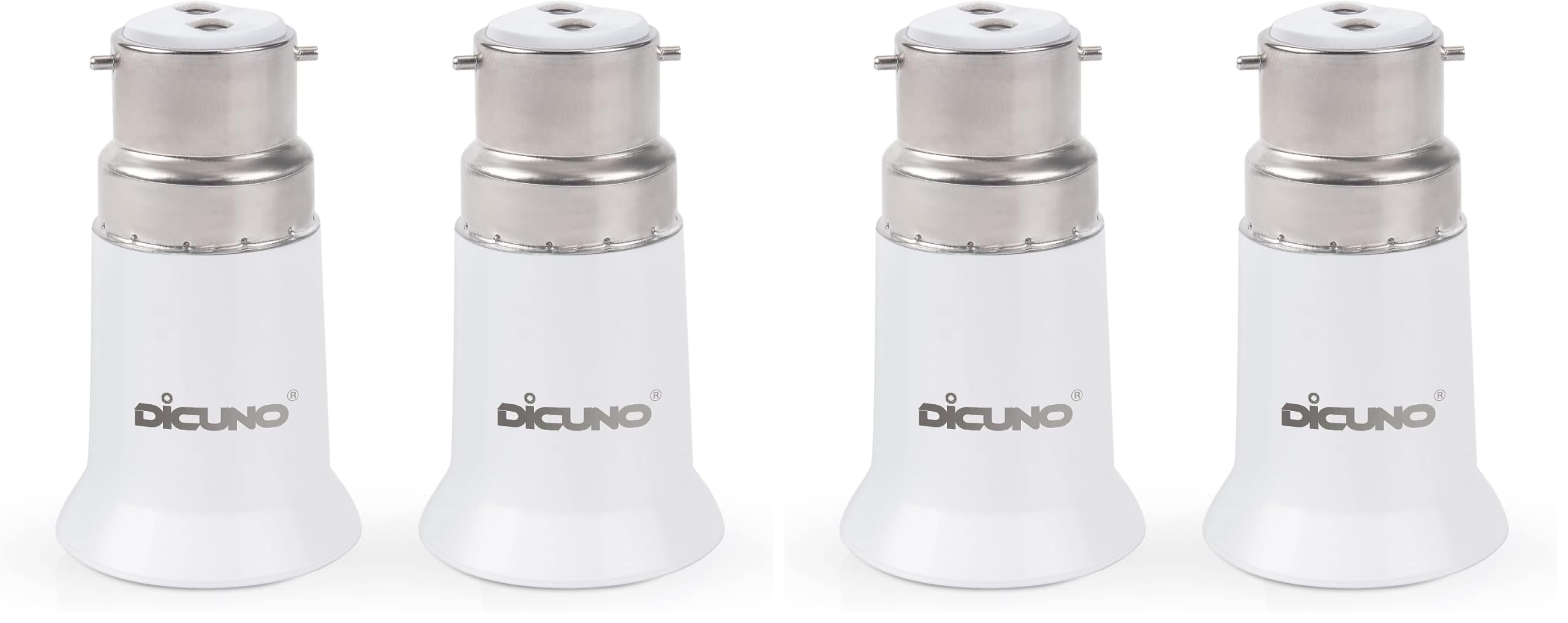 DiCUNO B22 to E27 Socket Converter, Socket Adapter, Bayonet to Screw Edison, BC to ES Lamp Base Adapter for LED Bulbs and Incandescent Bulbs and CFL Bulbs-2 Packs — view 8
