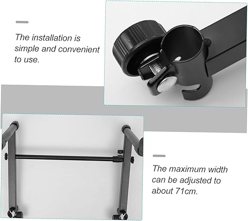 Miniatura 2 de Happyyami 1 Unidades de Marcos de teclado Soporte de controlador de doble nivel Soporte de teclado de piano rojo Soporte de piano electrónico