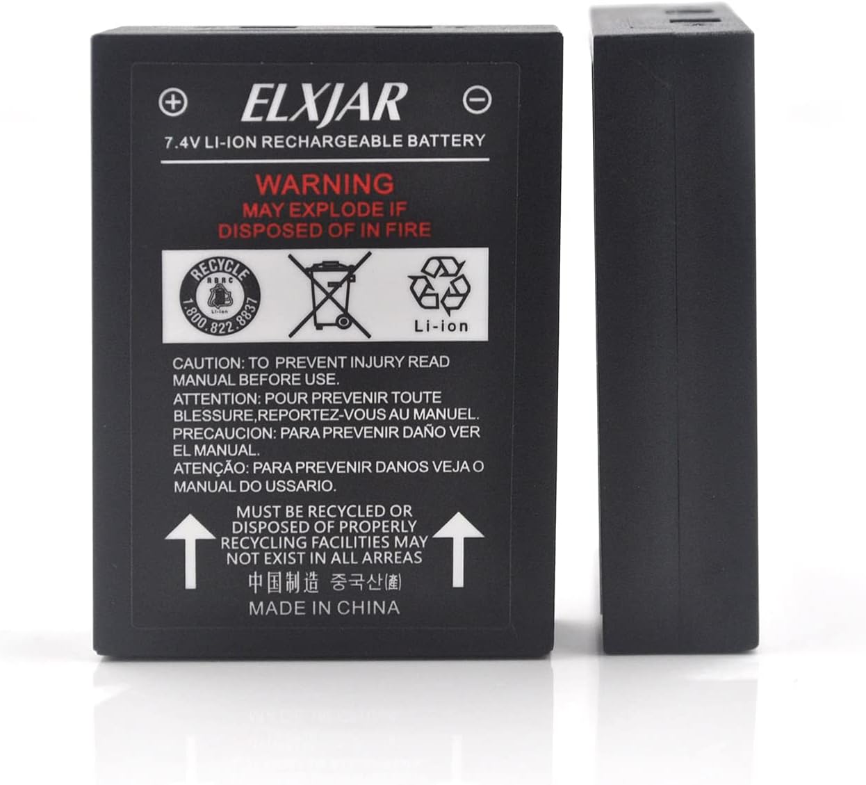 (2-Pack) 7.4V 700mAh LI6000 Li-ion Battery Replacement for Cobra CXR700 CXR750 CXR800 CXR850 LI5600 LI6000 LI6050 Two-Way Radios FRS001-LI