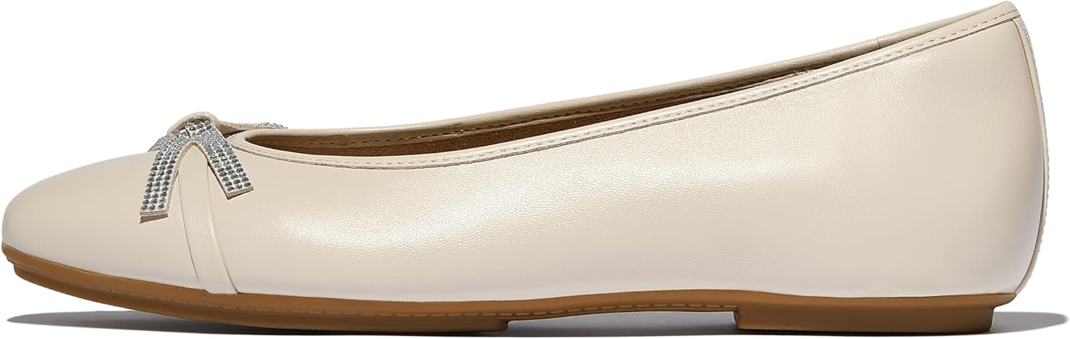 FitFlop Women's Delicato Glitz-Bow Leather Ballet FlatsBallet Flat