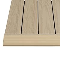 Vista 13 de NewTechWood 1/6 pies x 1 pie Quick Deck Azulejo de cubierta de cubierta recta en gris plateado argentino (4 piezas/caja)