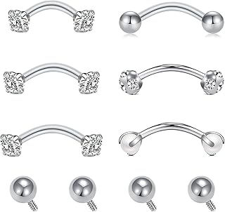 Rook Piercing Jewelry Eyebrow Piercing Jewelry Eyebrow Rings Eyebrow Piercing Surface Tragus Piercing Jewelry Rook Earrings Curved Barbell Piercing Jewelry