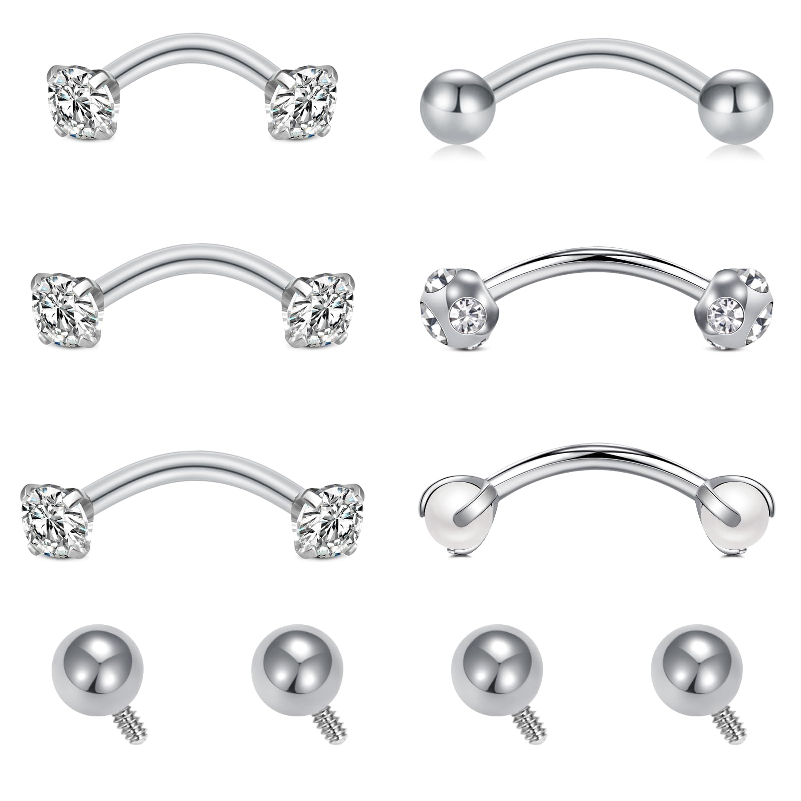 MODRSA Tower Piercing Jewelry, Eyebrow Piercing Jewelry, Eyebrow Piercing,