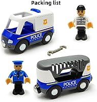 Vista 26 de Juego de trenes magnéticos y autos de madera, accesorios de tren para niños pequeños de 3 a 5 años, juegos de trenes de madera para niños de 3 a 4 a