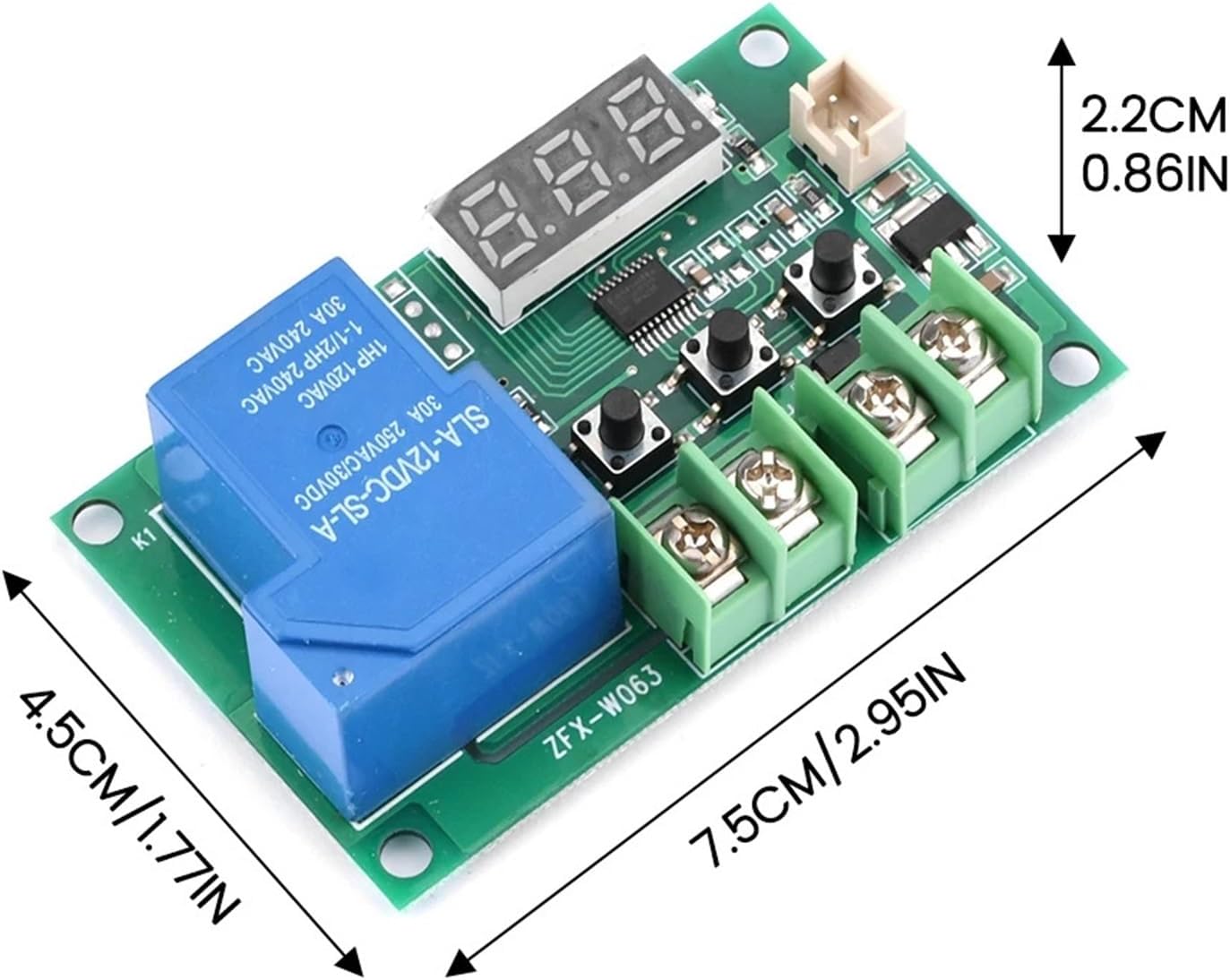 2pcs W1209 DC12V Heat Cool Temp Thermostat Control Switch Temperature Controller Thermometer Thermo Controller Relay Output(C)