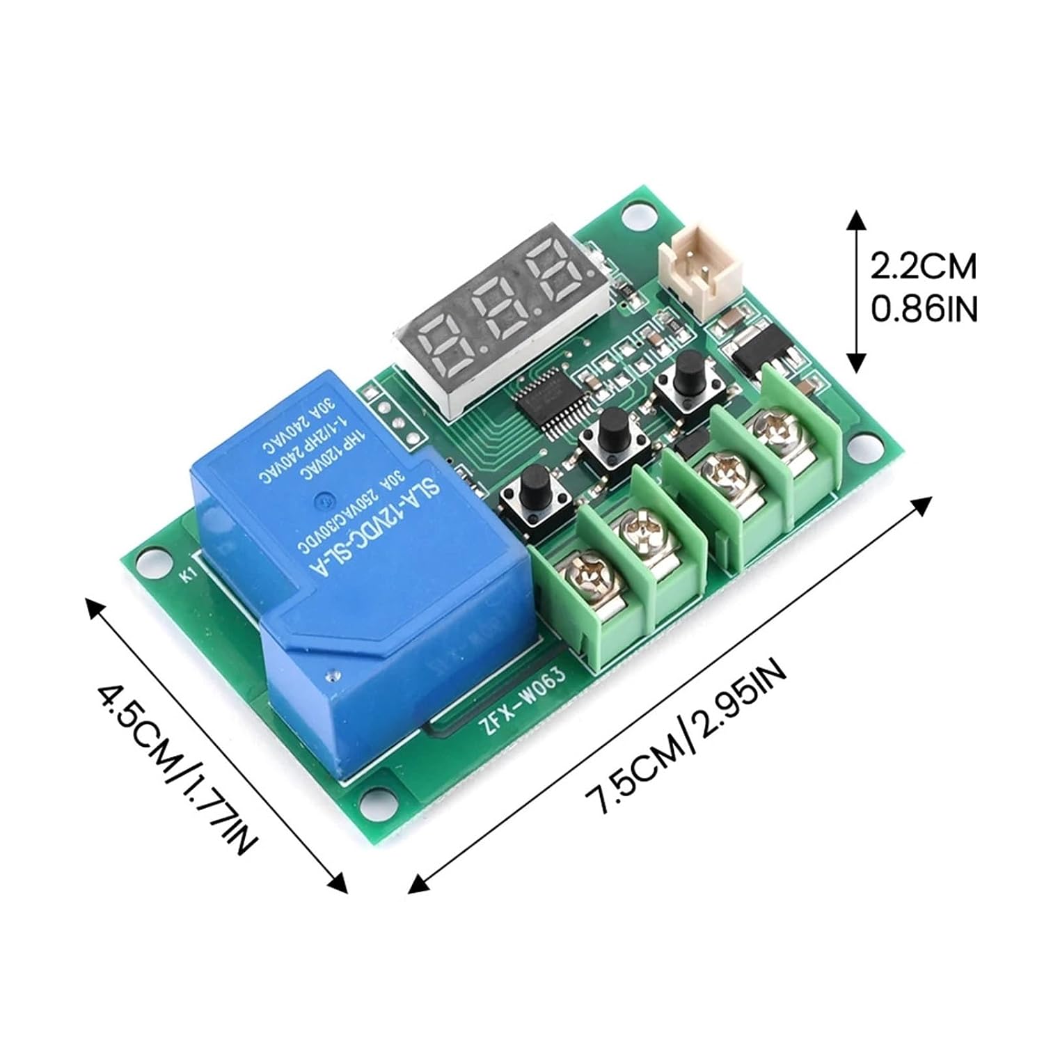 2pcs W1209 DC12V Heat Cool Temp Thermostat Control Switch Temperature Controller Thermometer Thermo Controller Relay Output(C)