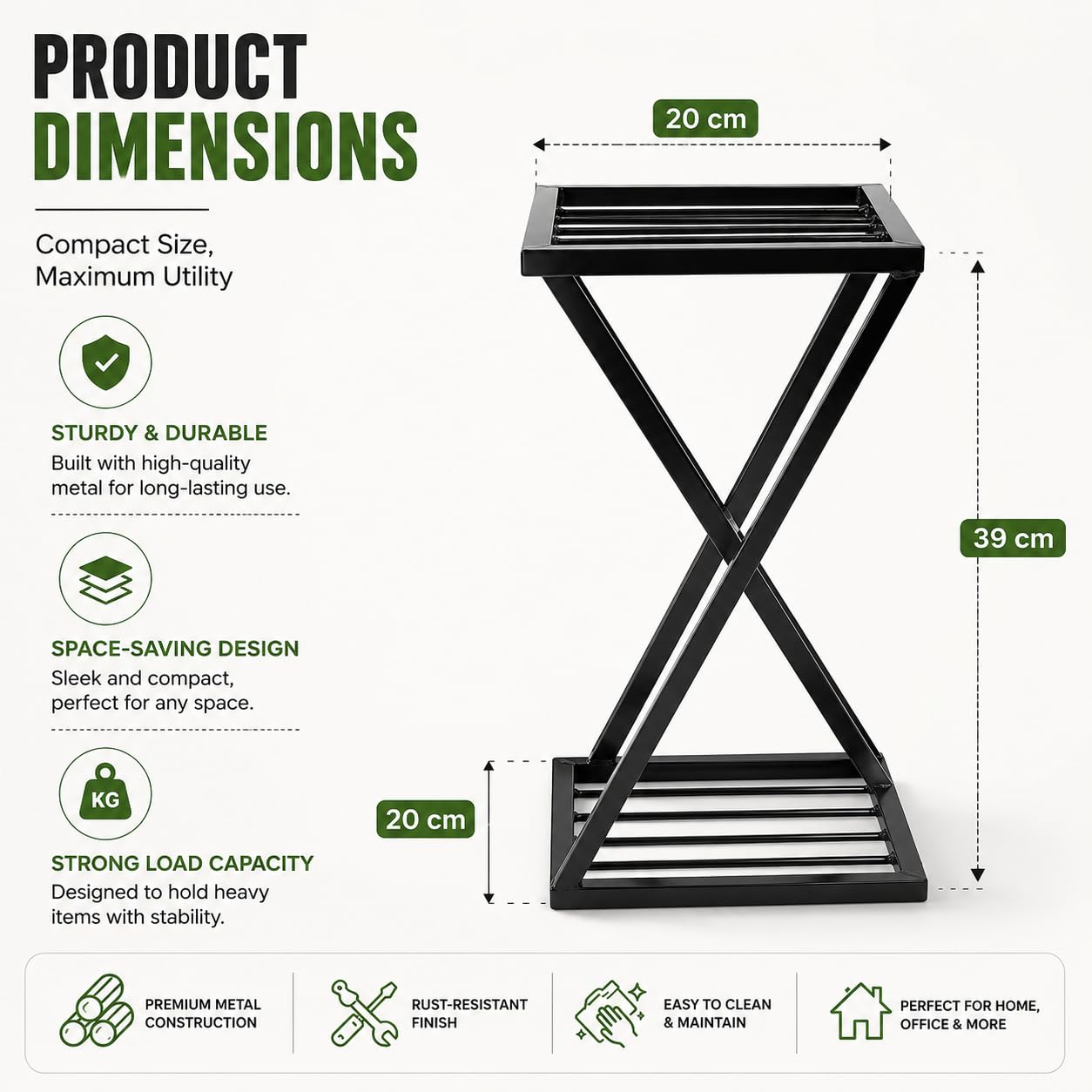 Metal Plant Stands - Modern Z & X Shape -6