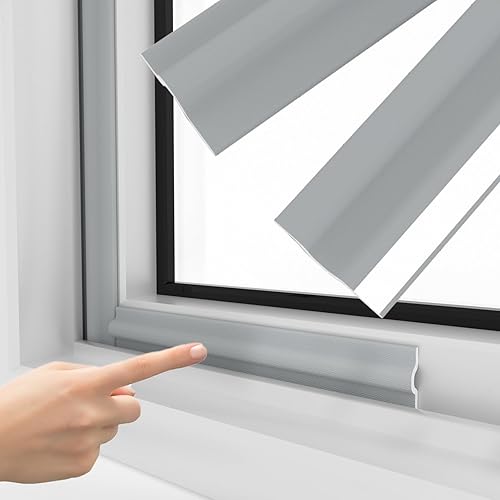 Tira de sellado de tope de ventana de 17 pies, autoadhesiva de espuma para ventana, tira de sellado superior y lateral, aislamiento de ventana