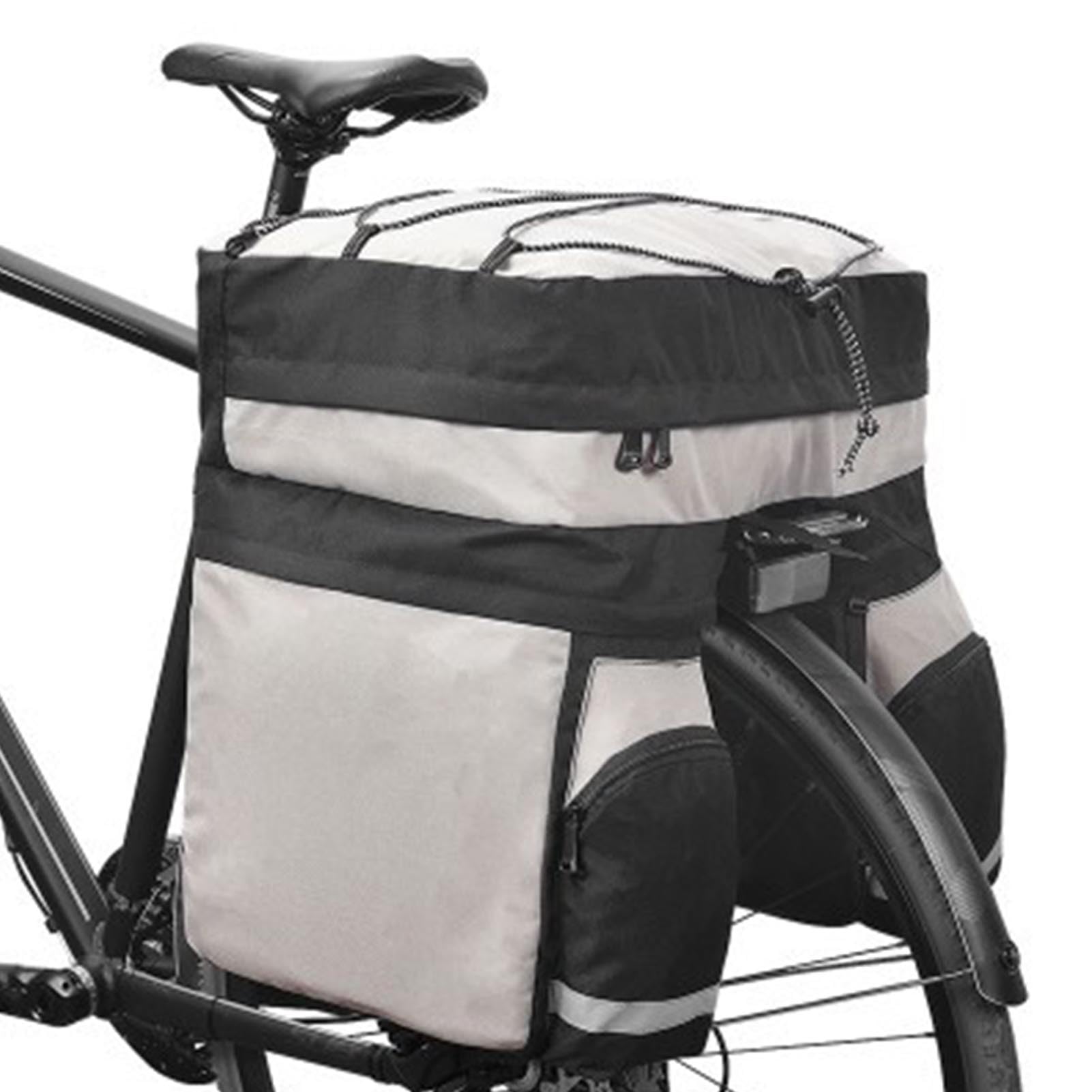 equlup Bike Trunk Bag Panniers 60L Large Capacity 3 in 1 Rear Seat Storage Carrier Saddle Bag for Mountain Bikes Cycling Traveling Commuting