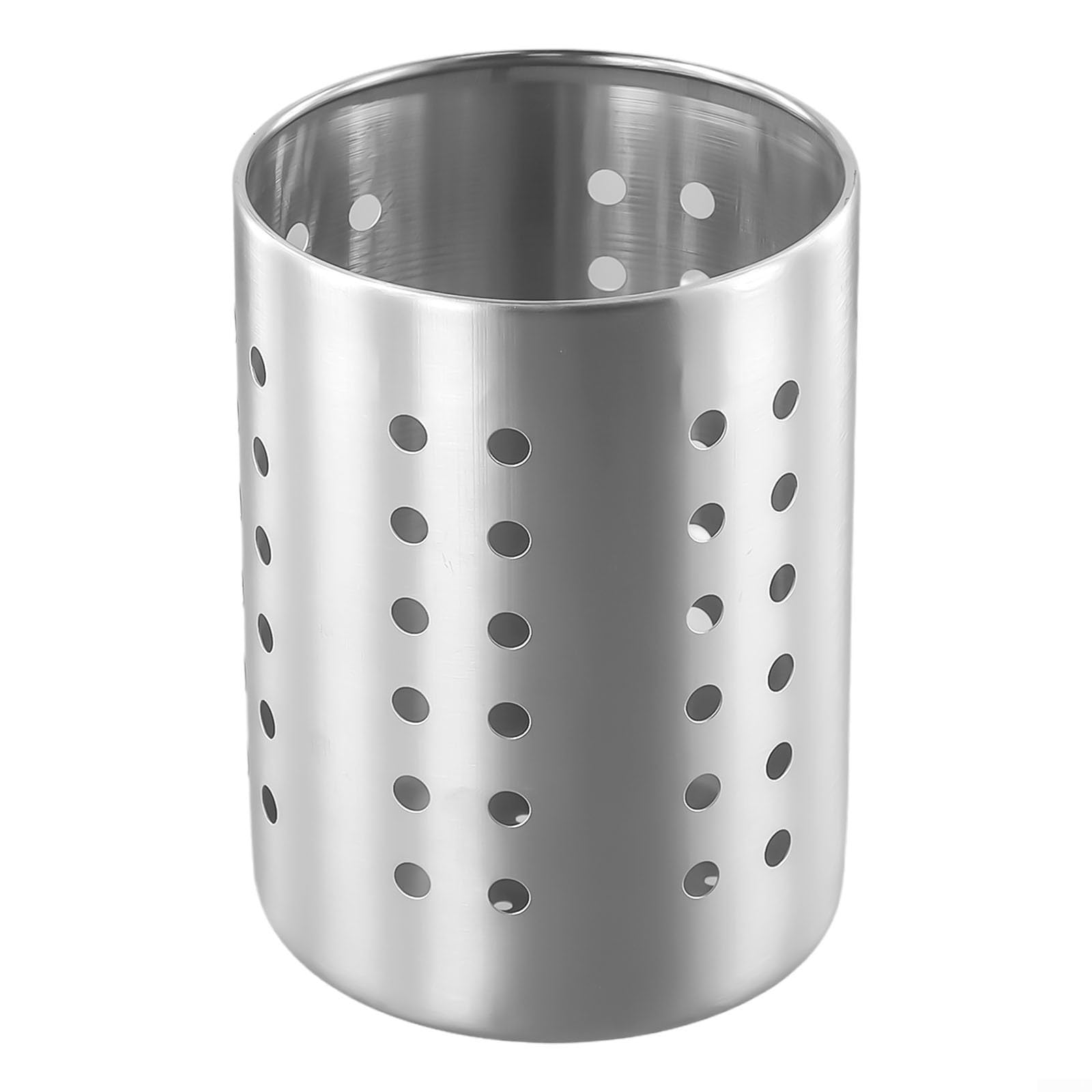 Stainless Steel Cutlery Drainer, Utensil Holder Quick Drying – Quick-Dry Cutlery Organiser with Drain Holes, Rust-Proof Sink Tidy Organiser for Knives, Forks, Spoons Kitchen Sink Tidy(10x12.5cm)