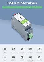 Waveshare RS485 WiFi Ethernet Modbus MQTT Gateway sín szerelésű konverter 3
