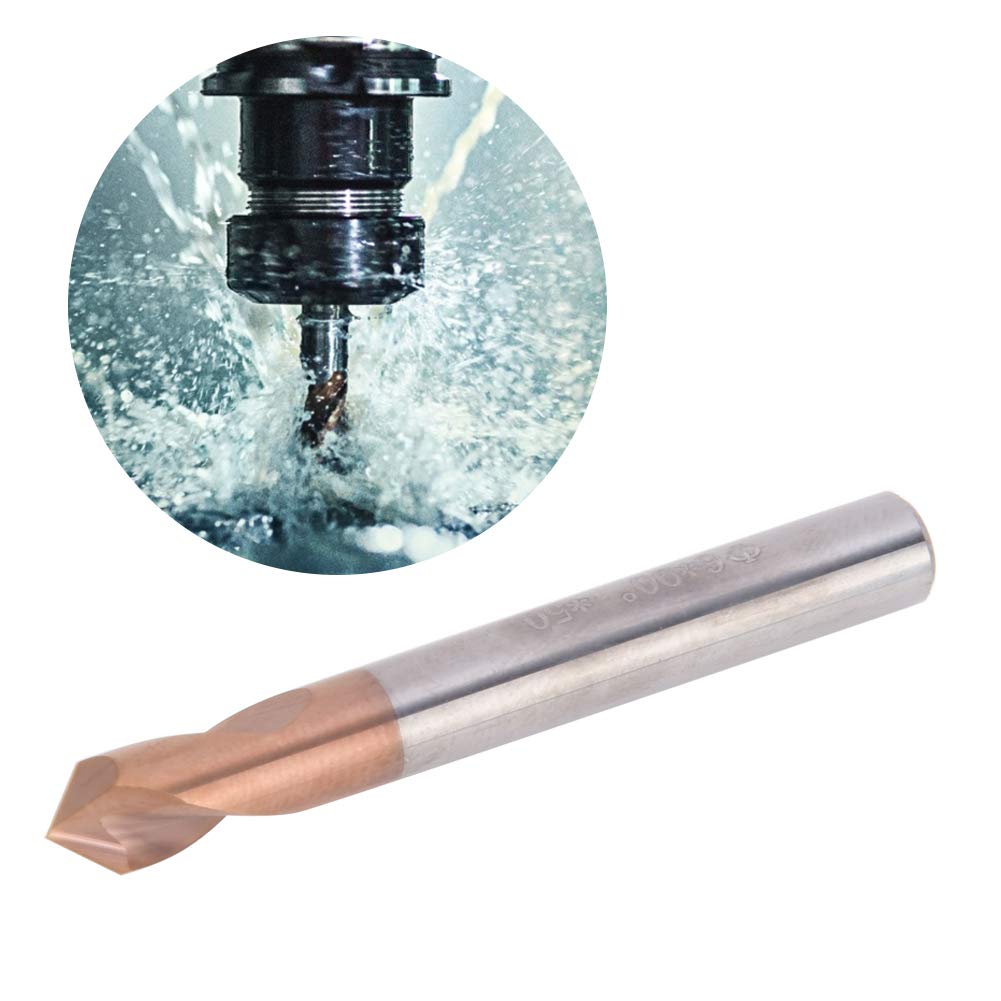 Spotting Drill, Dual-Use Steel Silicon Coating Foret de Centrage pour Steel 55HRC Foret à Pointe Fixe pour le Tournage de Silicon Coating(D6*50 * 2T*90°)