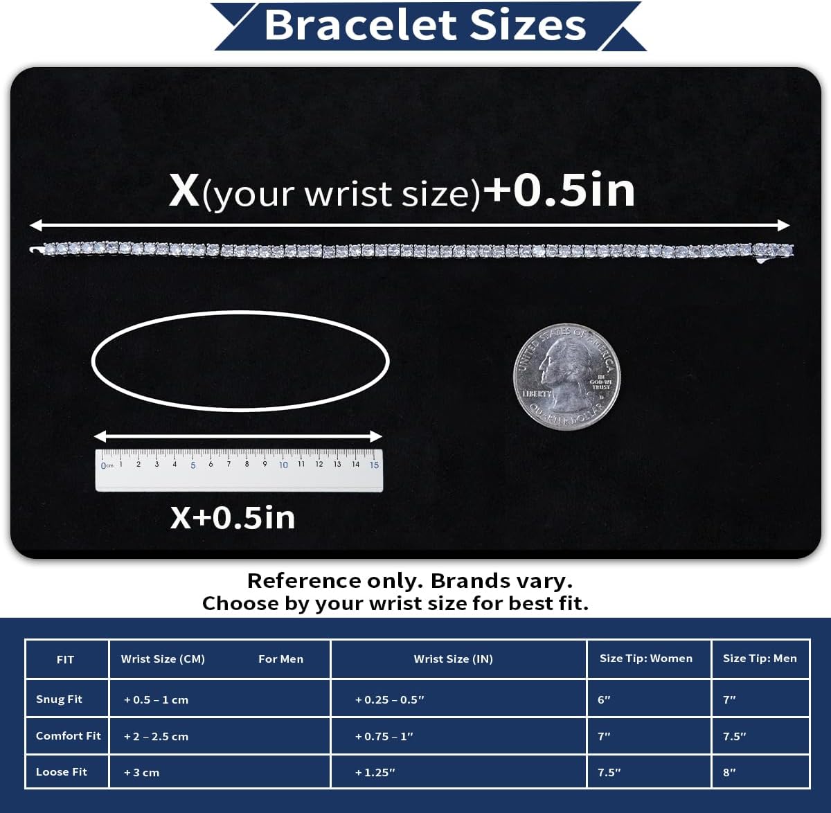 3mm Tennis Bracelet for Women & Men, 14K White Gold Plated Cuban Link, 5A+ Cubic Zirconia Prong-setting Iced Out Hip Hop Jewelry Hypoallergenic, Birthday Christmas Couple Gift (With Box & Pouch) - Image 6