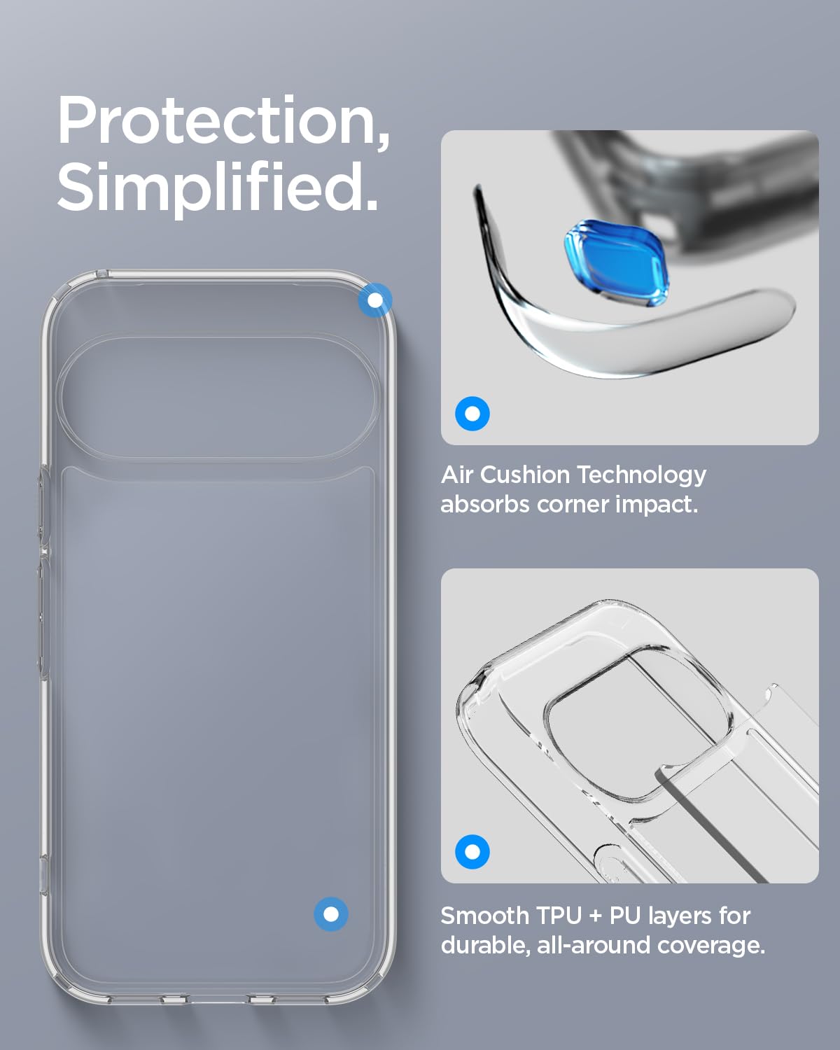 Spigen Ultra Hybrid Pixel 11 Case - Crystal Clear -4
