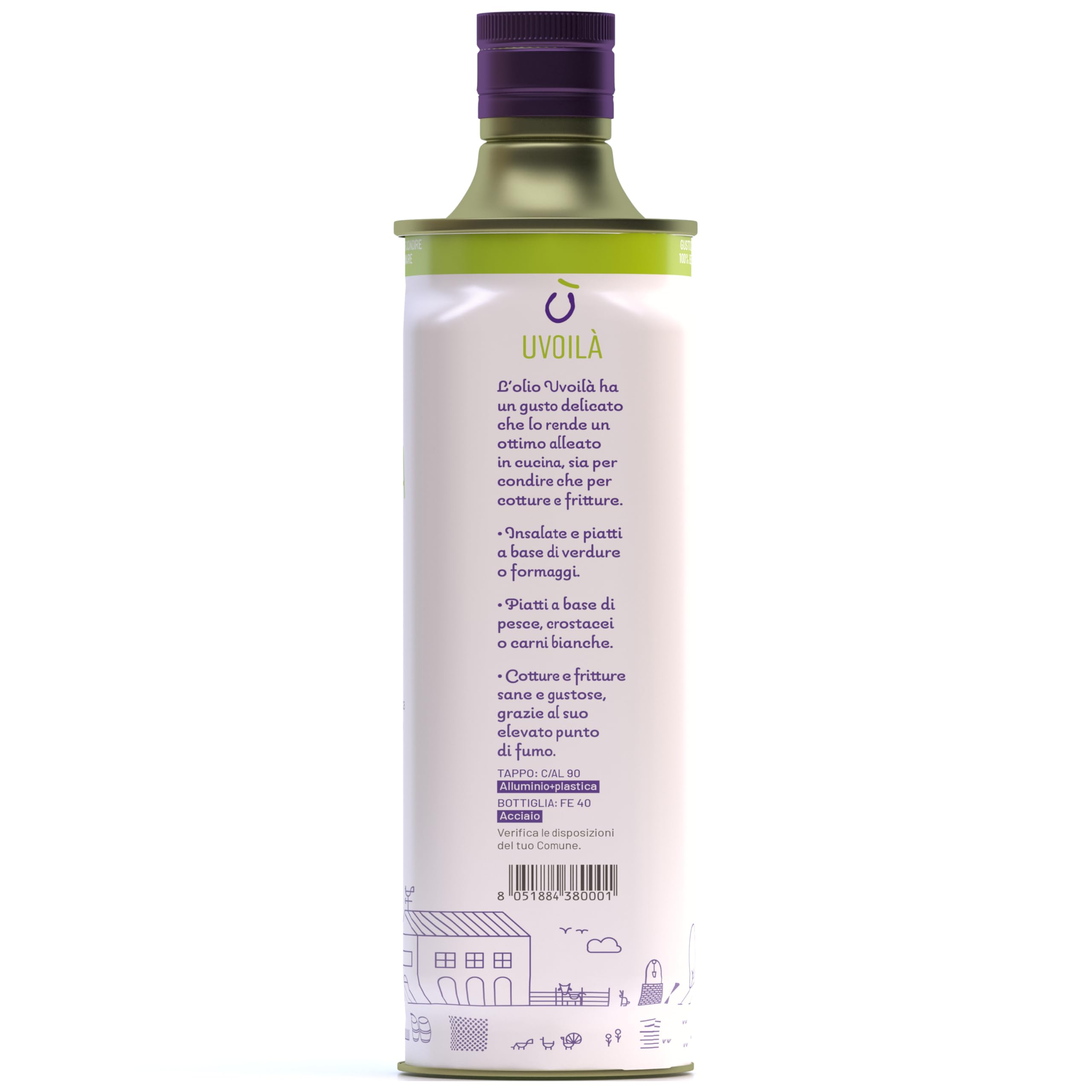 Uvoilà - Olio di Semi di Uva – Ricco di Omega 6 - Antiossidante e Antinfiammatorio – 4 x 75cl – 100% Made in Italy (4)