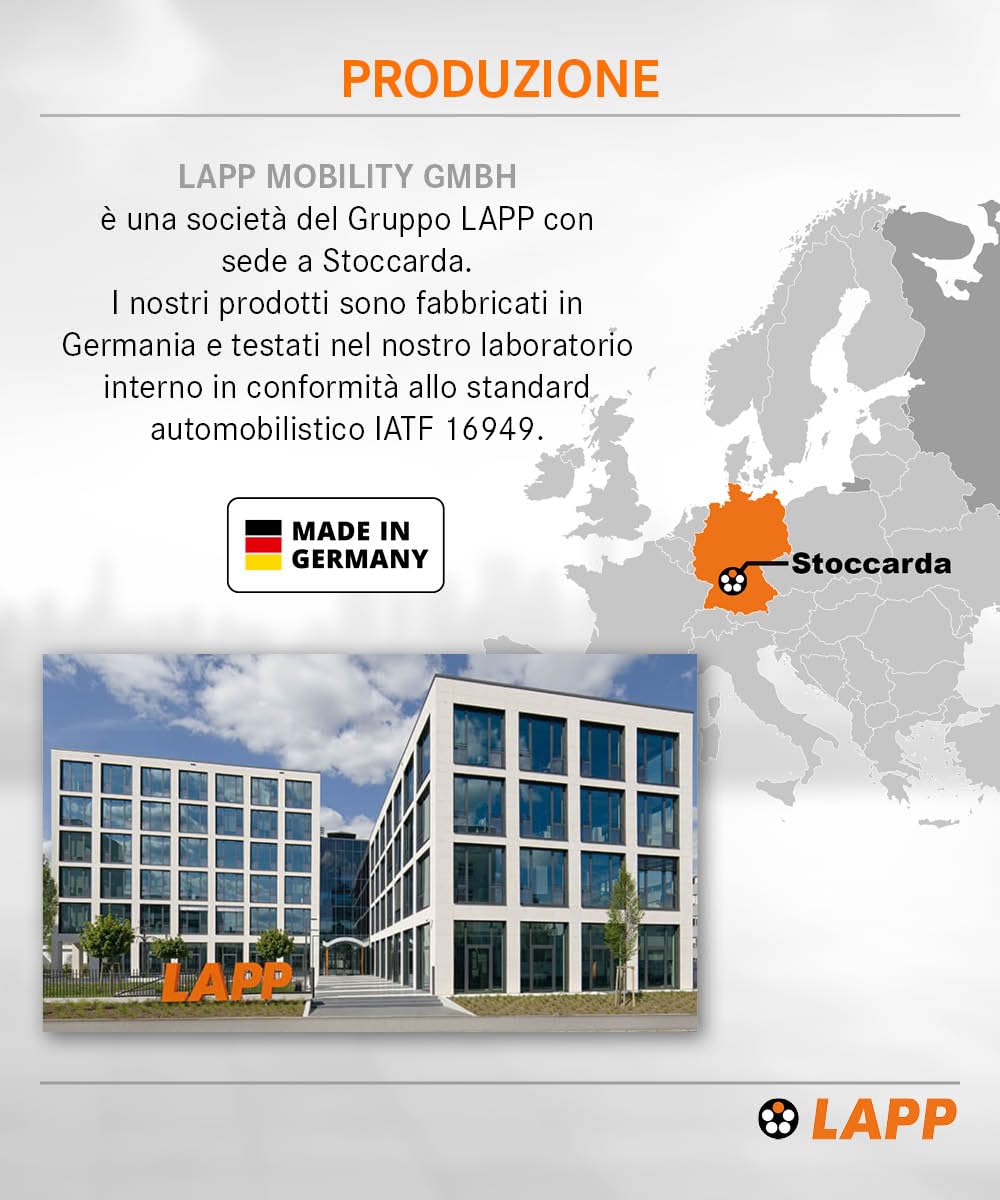 LAPP MOBILITY Ladekabel Typ 2, bis zu 22 kW, 5 m, schwarz (61781)
