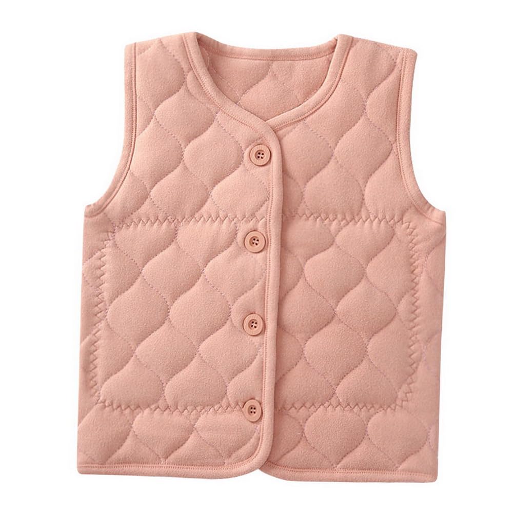Baby Toddler Vest Giacca Senza Maniche Giacca Calda Gilet in Cotone, Unisex Infant Toddler Gilet Imbottito Colore Puro Gilet Ultra Leggero per l'autunno e l'inverno