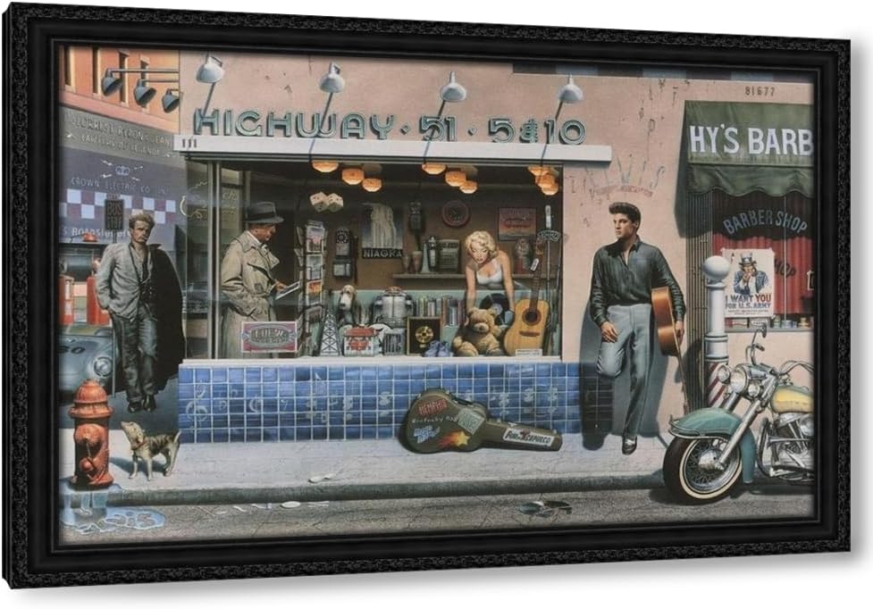 ArtDirect Consani, Chris 24x17 Black Modern Framed Art Print Titled: Highway 51