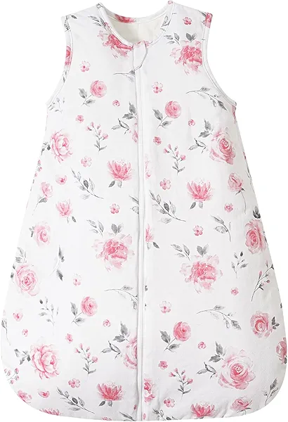 david's kids Baby Winter Sleep Sack 18-24 Months, 2.5 TOG Cotton Baby Wearable Blanket with 2-Way Zipper, Warm Sleep Sack for Unisex Boys Girls, X-Large Size, Floral Flower