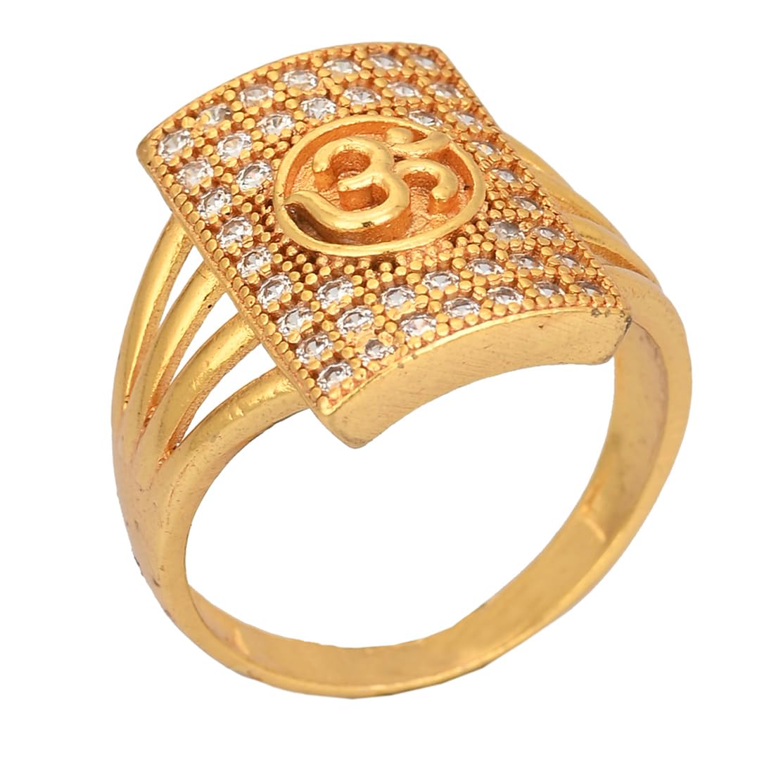 AanyaCentric Gold Plated American Diamond Ad Ring Collection: Elevate Mens Style with Exclusive Finger Ring - Traditional Craftsmanship Meets Trendy Fashion for Boys & Man (B0CP2L6H7G) Amazon Price History, Amazon Price Tracker