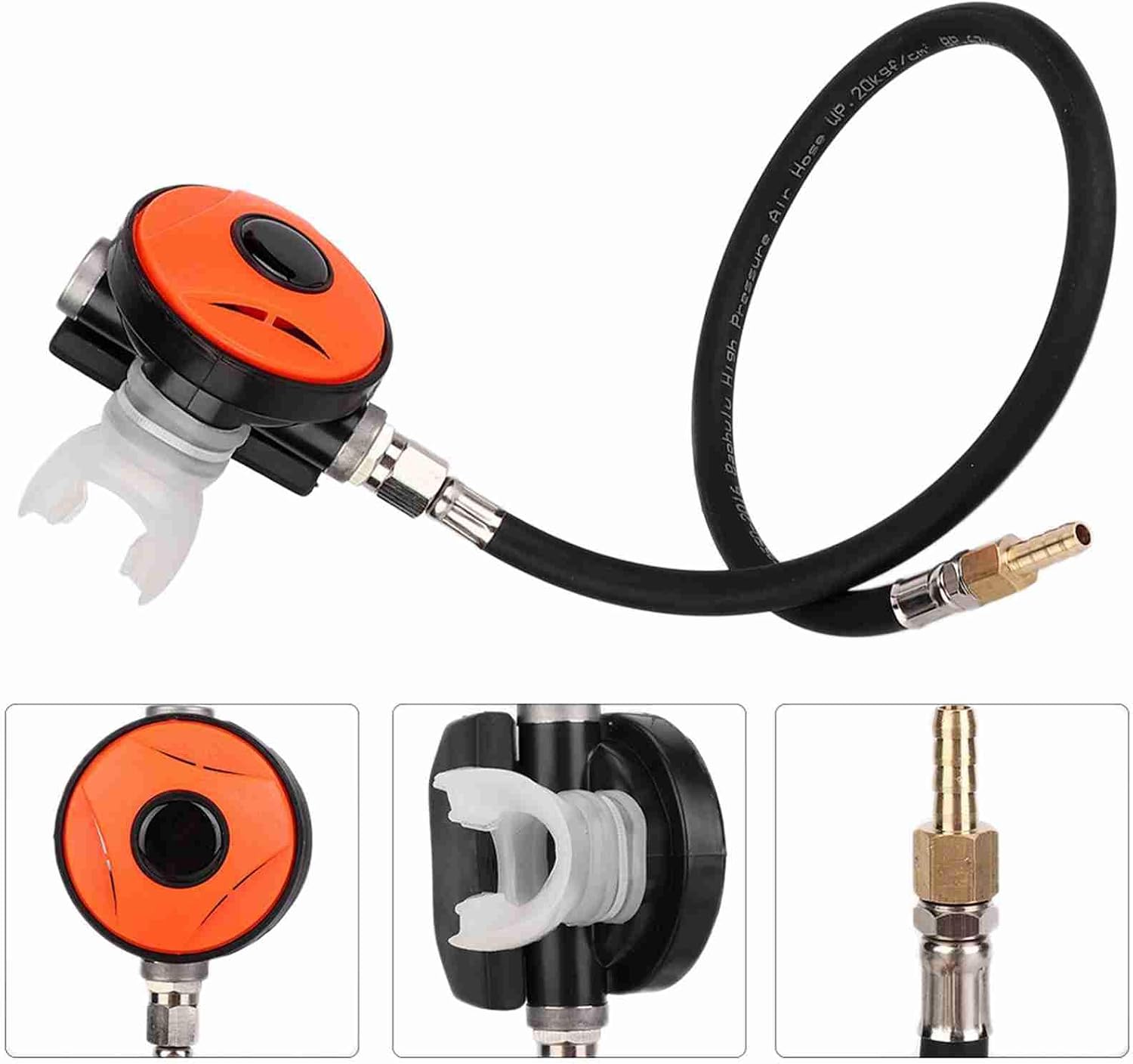 Pilipane Adjustable Two Stage Diving Regulator with Ergonomic Design Rubber Mouthpiece for Scuba Diving, Snorkeling Lightweight, Easy to Use, Essential for Enthusiasts